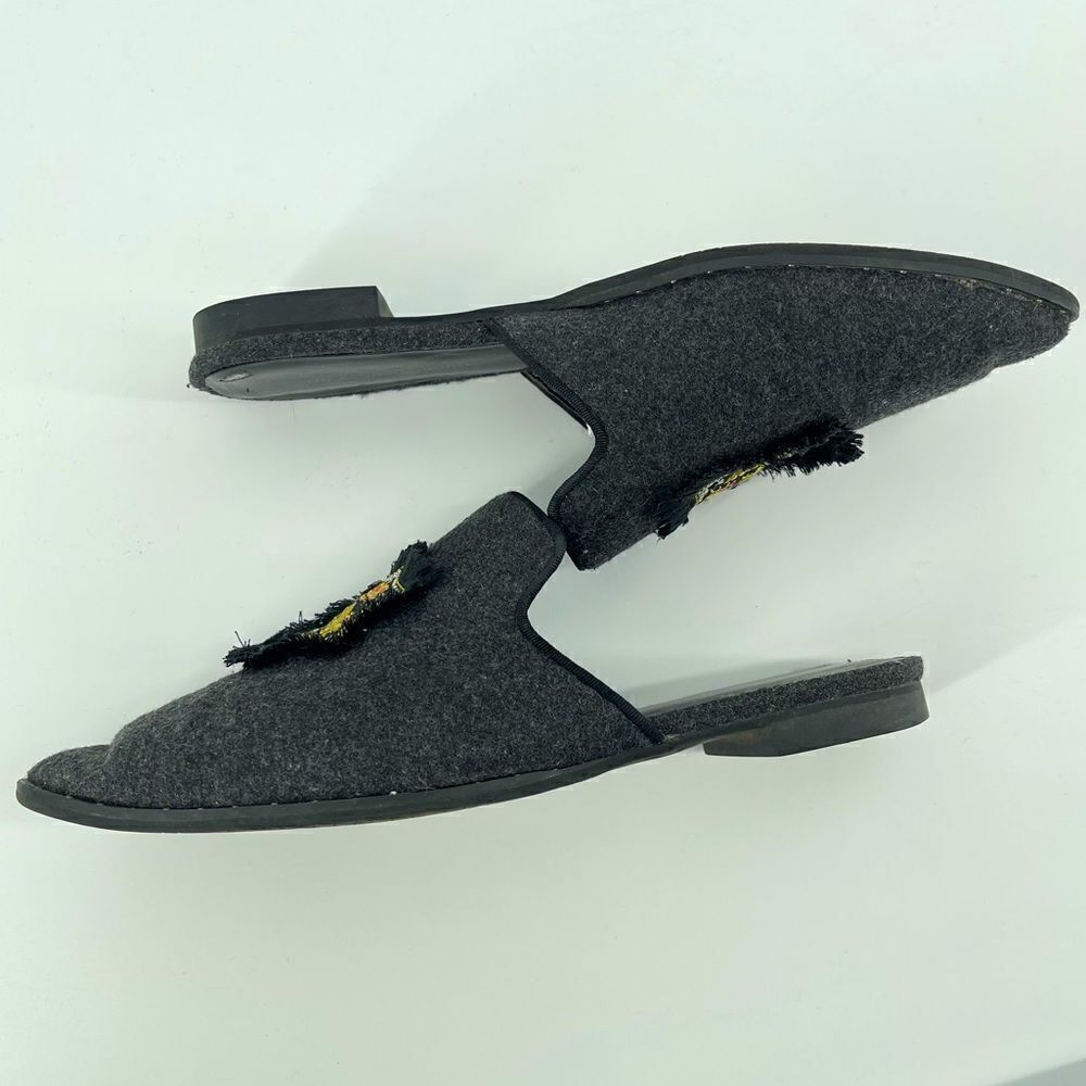 Treasure & Bond Laine Womens Gray Embellished Wool Blend Slip On Mules Size 7.5M - Picture 3 of 13